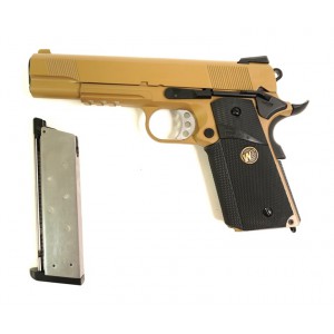 Страйкбольный пистолет WE Colt M1911A1 M.E.U. Rail Tan (WE-E008B-TN)